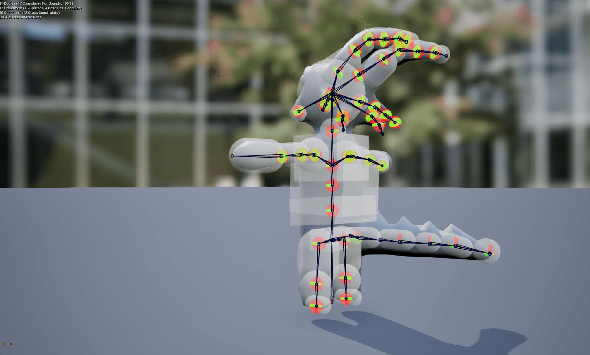 Rig controls and skeletal setup for Chunky character animation